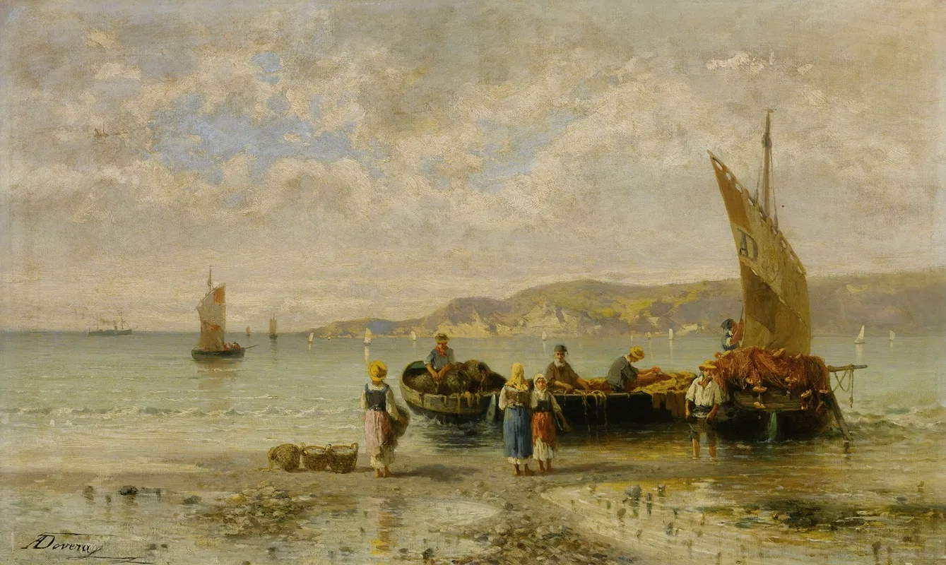 Il Ritorno Dei Pescatori Wall Art by Achille Dovera - High-Resolution Digital Print