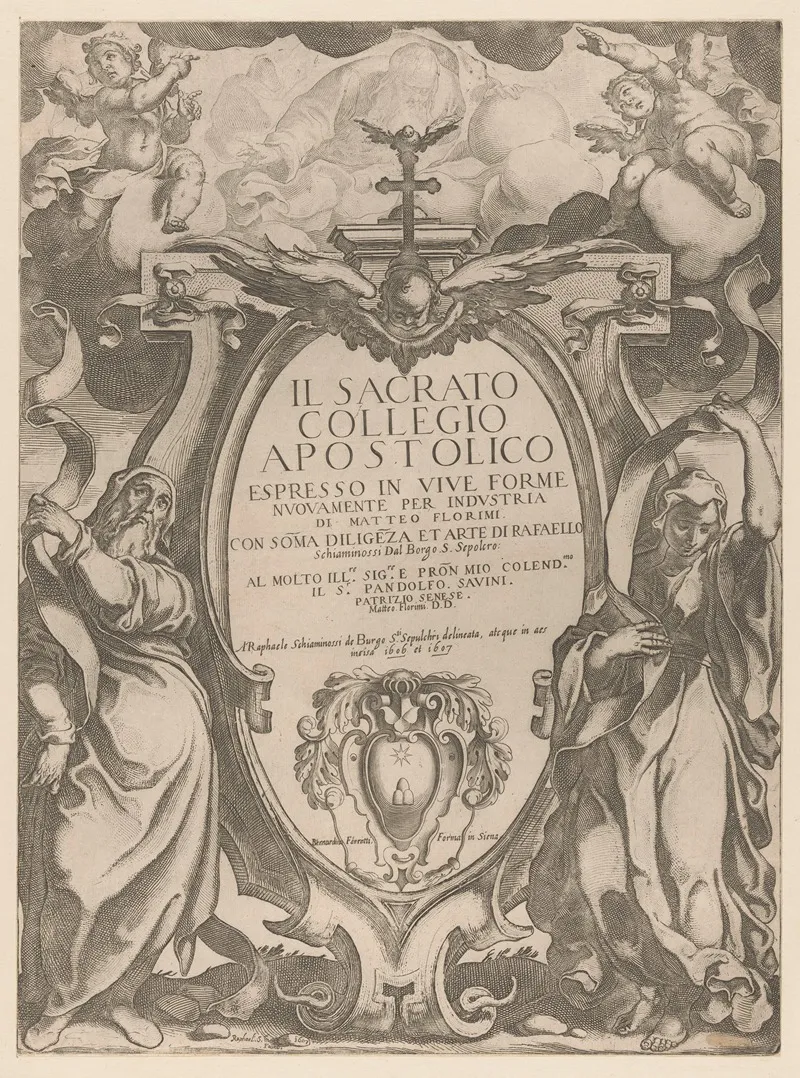 Il Sacrato Collegio Apostolico Title Page Wall Art by Raffaello Schiaminossi - High-Resolution Digital Print