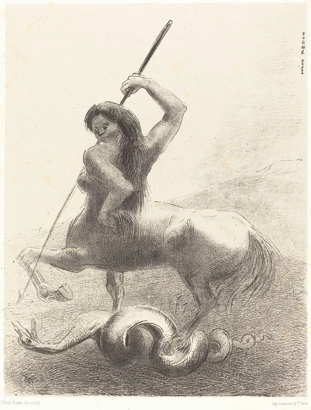 Il Y Eut Des Luttes Et Des Vaines Victoires There Were Struggles And Vain Victories Wall Art by Odilon Redon - High-Resolution Digital Print