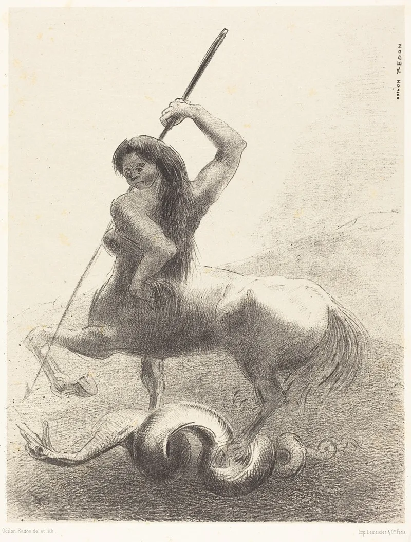 Il Y Eut Des Luttes Et Des Vaines Victoires Wall Art by Odilon Redon - High-Resolution Digital Print