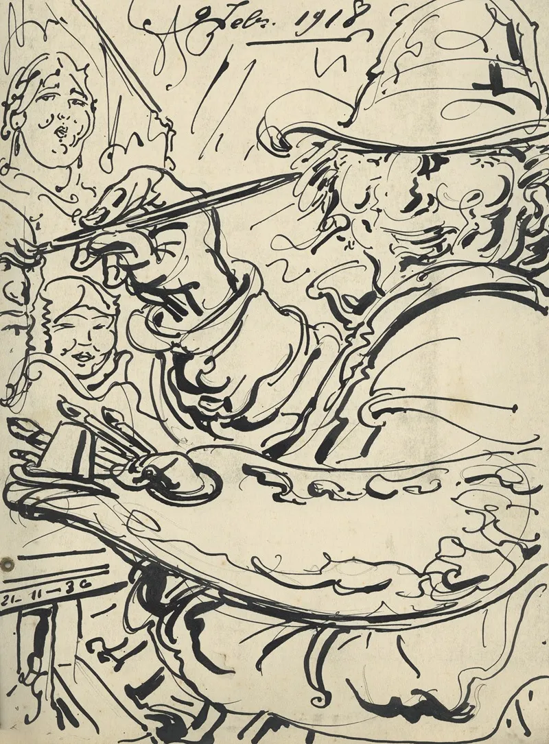 Illustratie Bij De Kunst Feb 1918 Wall Art by Alfred Ost - High-Resolution Digital Print