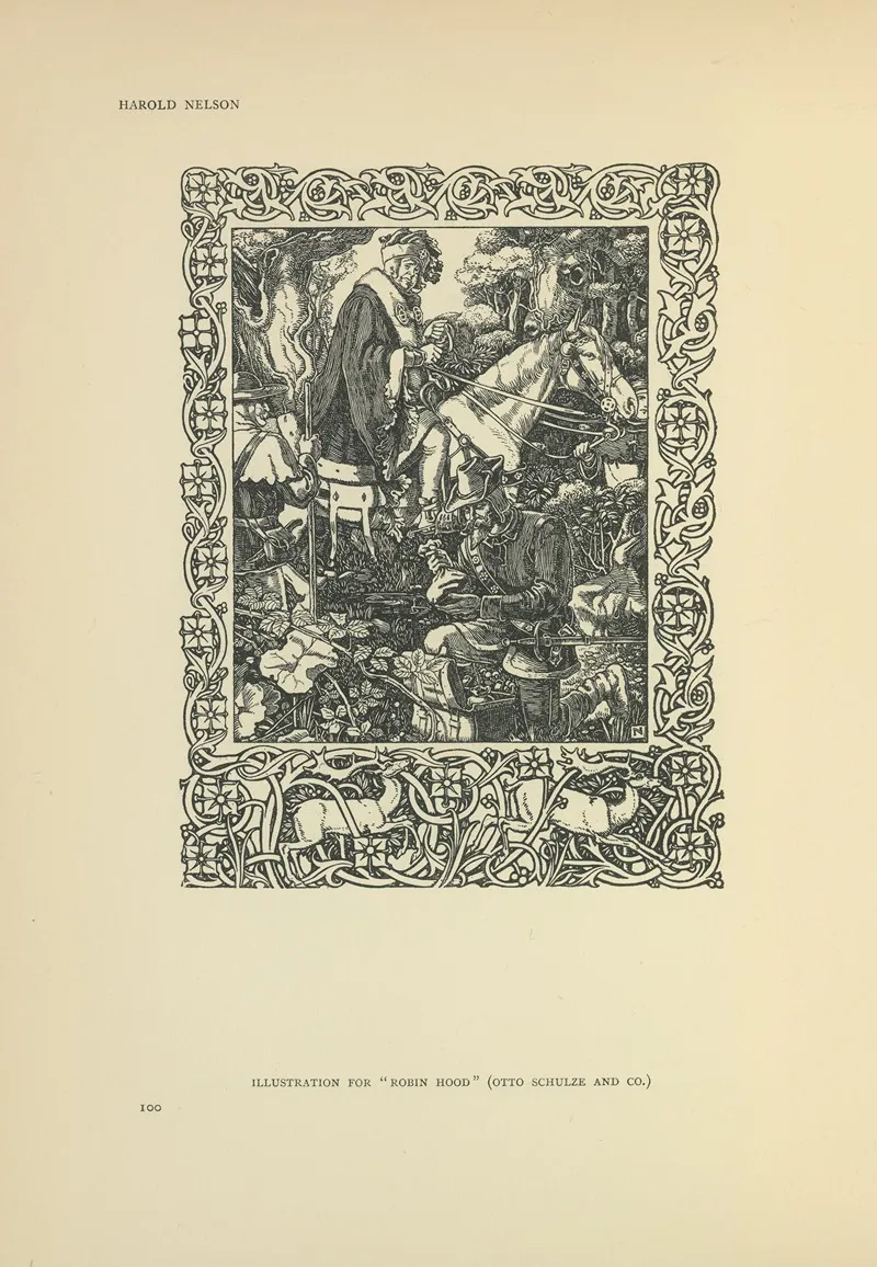 Illustration For Robin Hood Wall Art by Harold Nelson - High-Resolution Digital Print