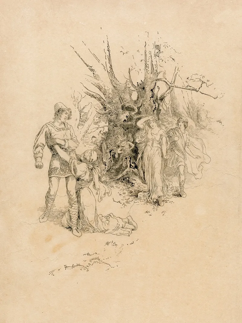 Illustration From A Midsummer Nights Dream 5 Wall Art by Fanny Railton - High-Resolution Digital Print