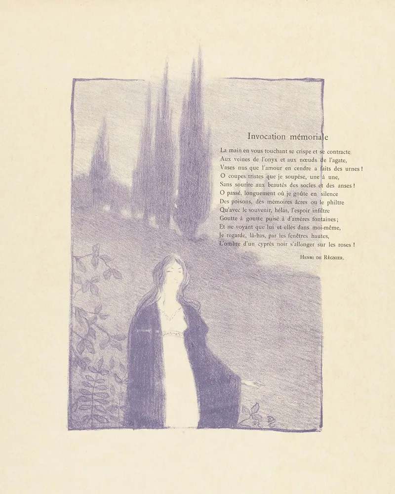 Illustration Puor Invocation Memoriale Dhenri De Regnier Wall Art by Maurice Dumont - High-Resolution Digital Print