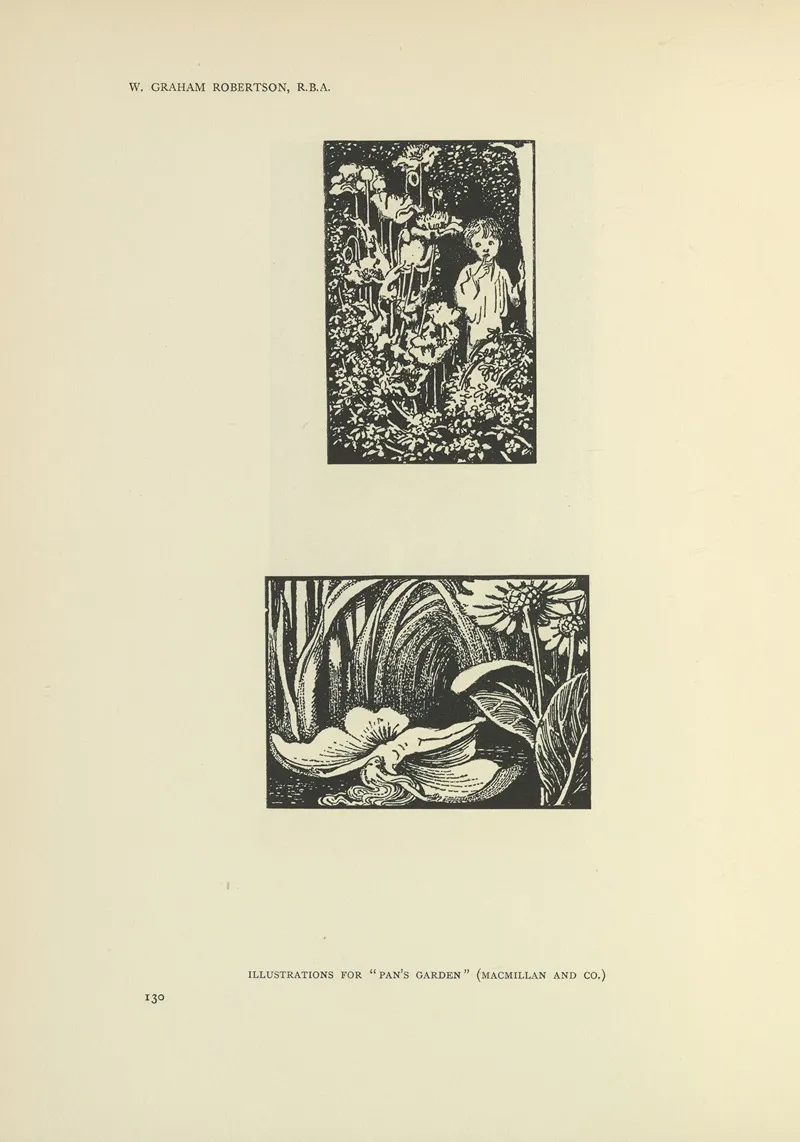 Illustrations For Pans Garden Wall Art by Walford Graham Robertson - High-Resolution Digital Print