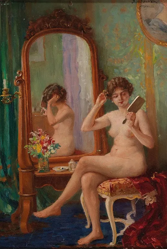 Im Boudoir 2 Wall Art by Robert Voelcker - High-Resolution Digital Print