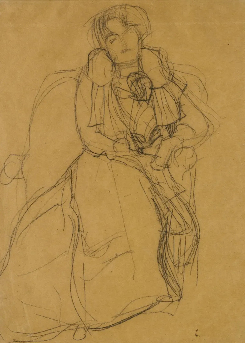 Im Lehnstuhl Sitzend Von Vorne Seated In An Armchair Seen Head On