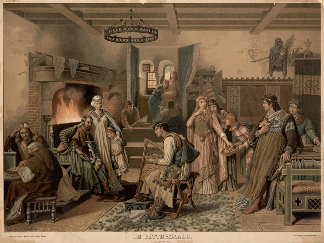 Im Rittersaale Xiii Jahrhundert Wall Art by Carl Gehrts - High-Resolution Digital Print