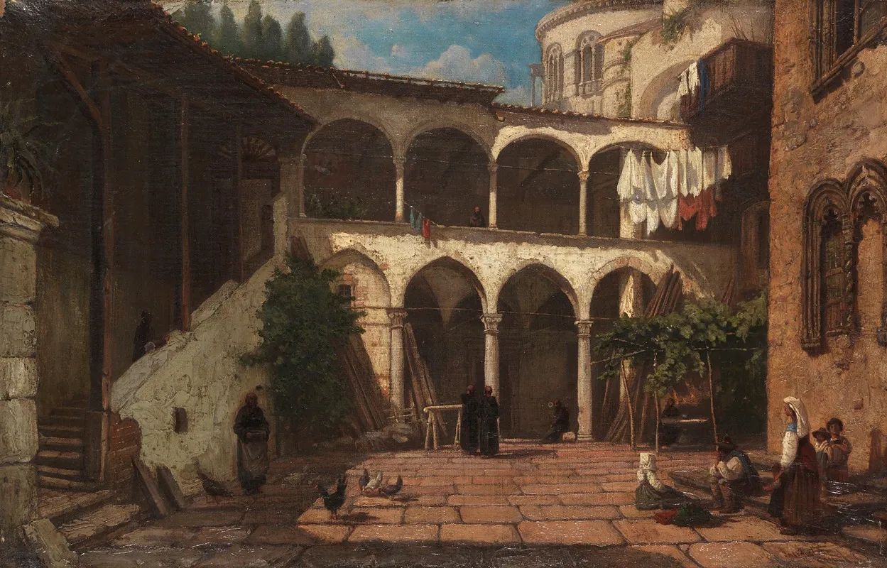 Im Romischen Klosterhof Wall Art by Julius Zielke - High-Resolution Digital Print