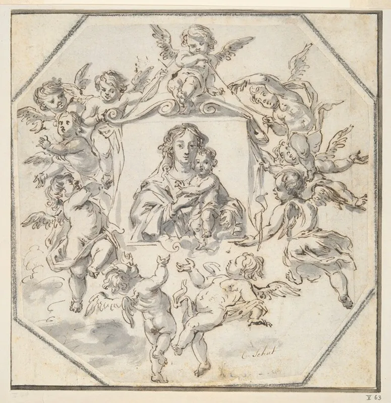 Image Of The Madonna Surrounded By Angels