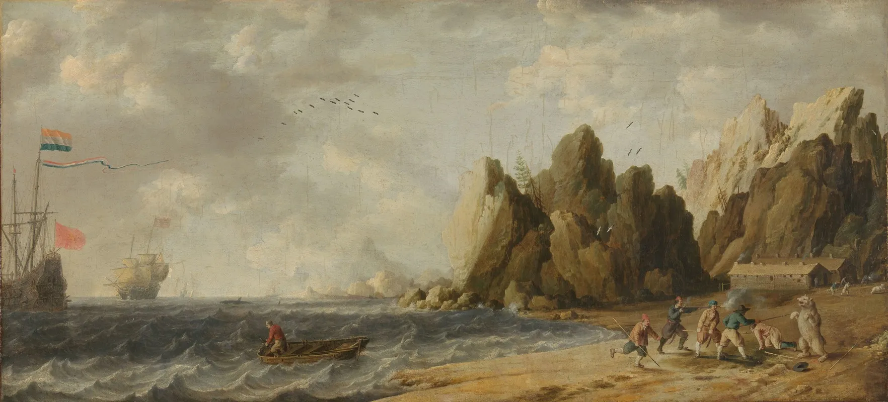 Imaginary Inlet In Southern Arctic Waters In Summer