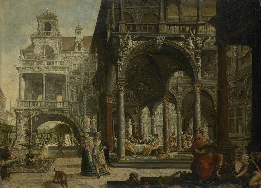 Imaginary Renaissance Palace Wall Art by Hendrick Aerts - High-Resolution Digital Print
