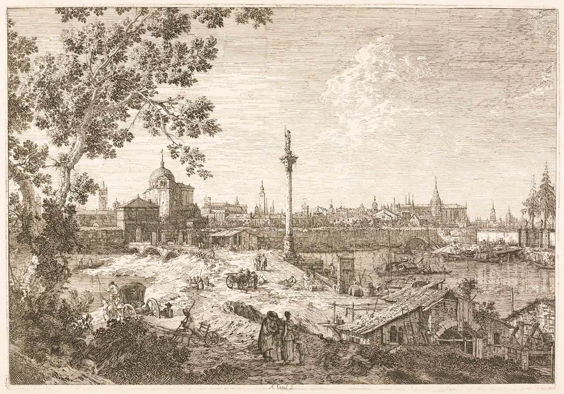 Imaginary View Of Padua Wall Art by Antonio Canaletto - High-Resolution Digital Print