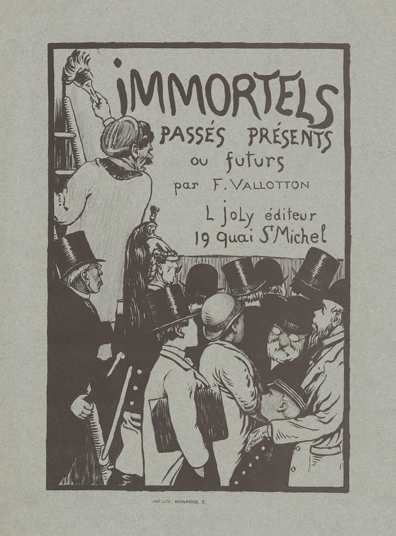 Immortels Passes Presents Ou Futurs Page De Titre Wall Art by Félix Vallotton - High-Resolution Digital Print