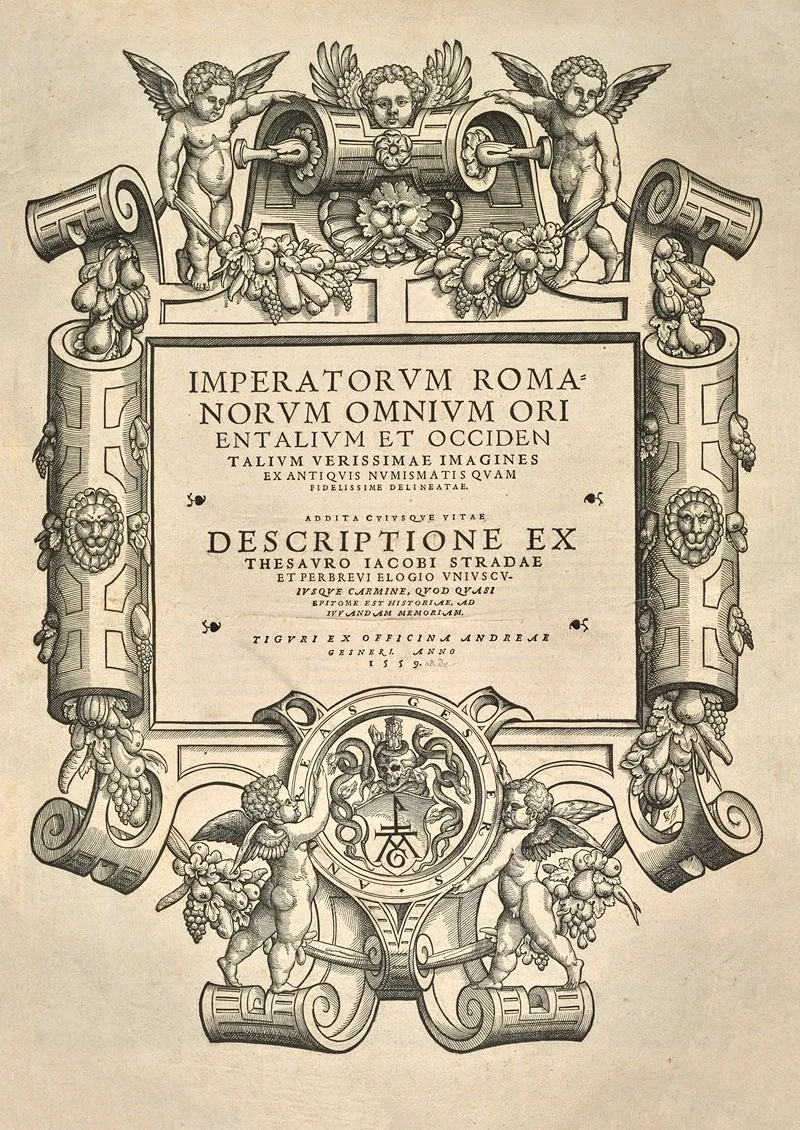 Imperatorum Romanorum Title Page Wall Art by Jacopo Strada - High-Resolution Digital Print