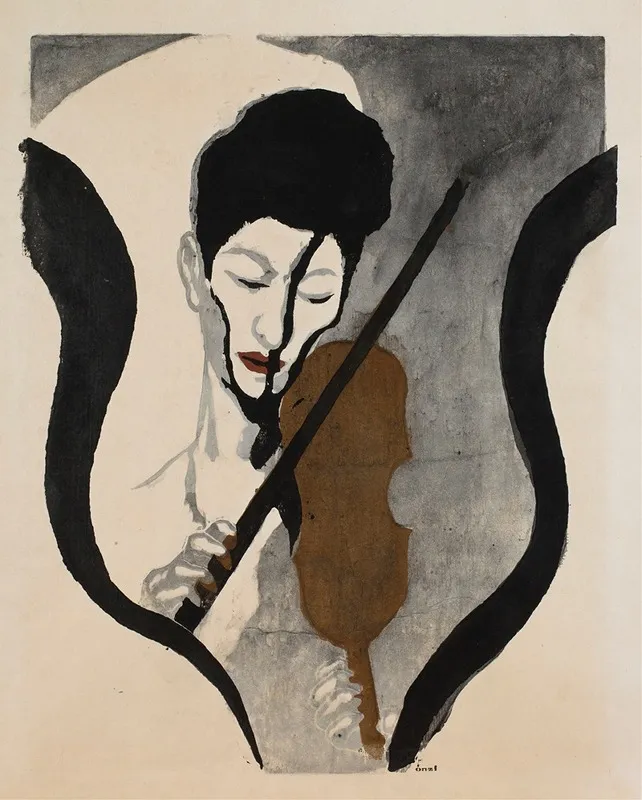 Impression Of A Violinist Portrait Of Suwa Nejiko