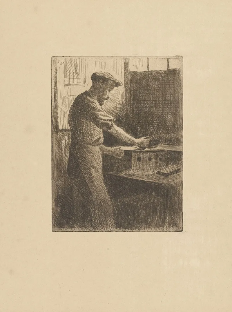 Imprimeur Dans Son Atelier Wall Art by Maximilien Luce - High-Resolution Digital Print
