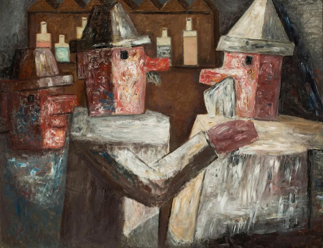In A Bar Wall Art by Tadeusz Makowski - High-Resolution Digital Print