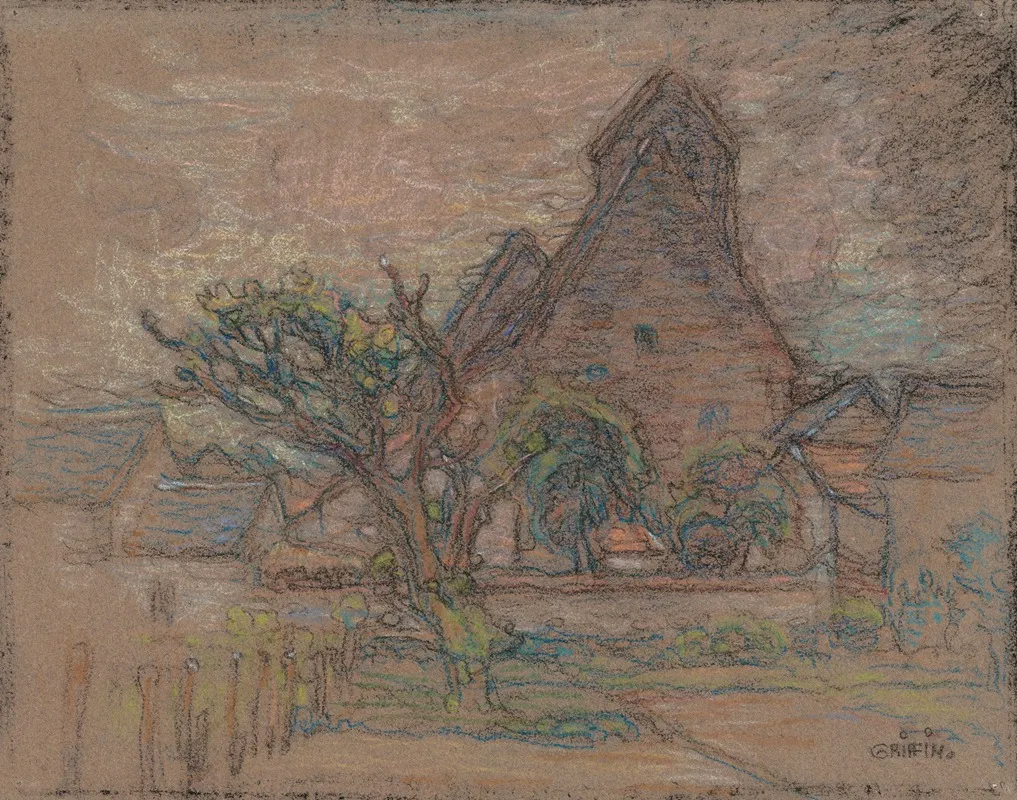 In A French Village Wall Art by Walter Griffin - High-Resolution Digital Print