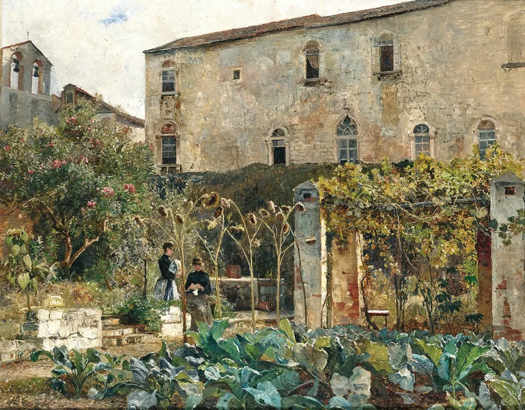In A Southern Garden Wall Art by Marie Egner - High-Resolution Digital Print