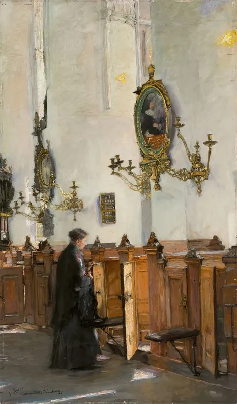 In Der Katharinenkirche In Hamburg Wall Art by Gotthardt Kuehl - High-Resolution Digital Print