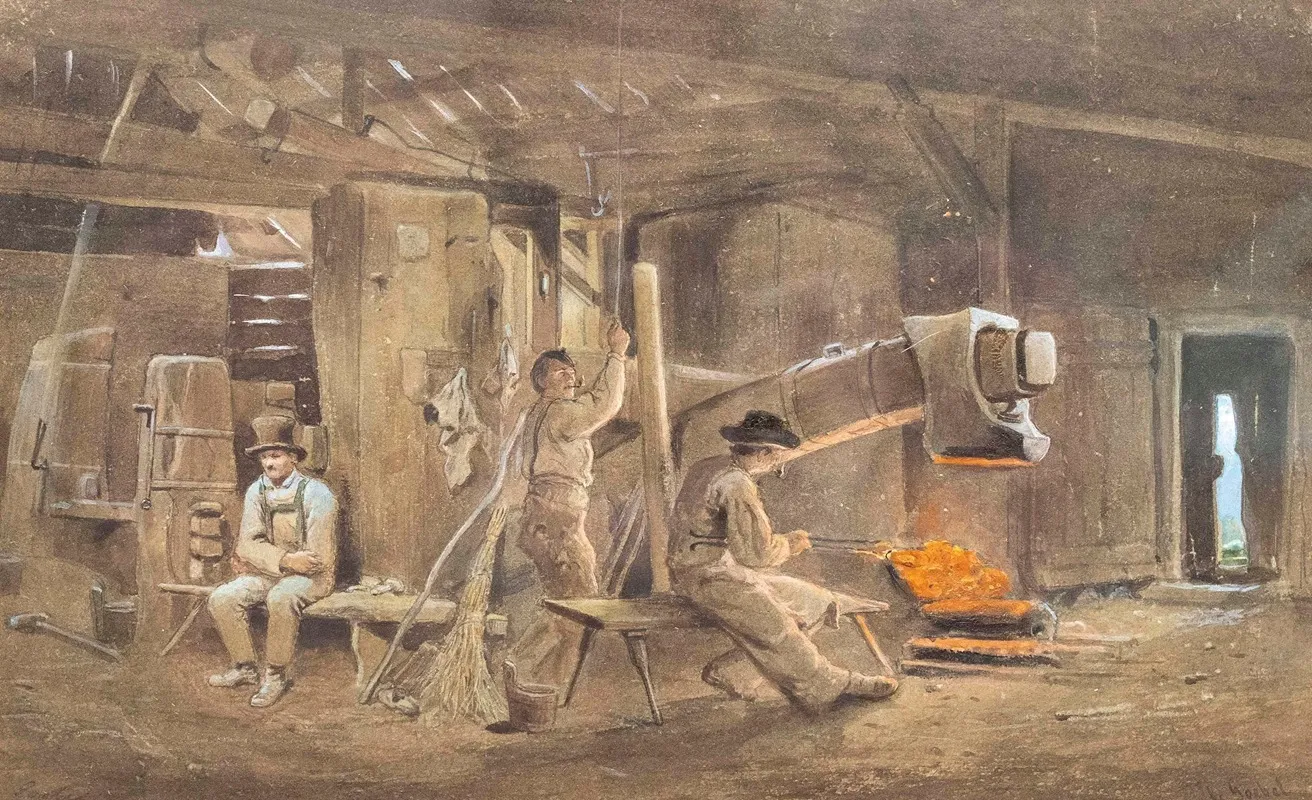 In Der Schmiede Wall Art by Carl Goebel - High-Resolution Digital Print