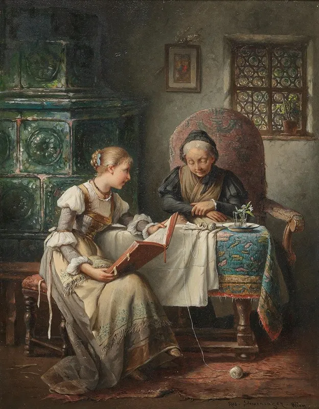 In Der Stube Wall Art by Rosa Schweninger - High-Resolution Digital Print