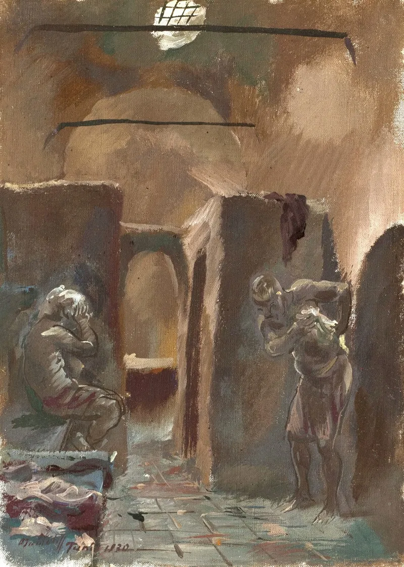 In Einem Hammam In Tunis Tunesien Wall Art by Alexandre Jacovleff - High-Resolution Digital Print