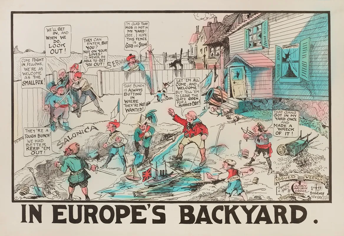 In Europes Backyard Wall Art by Carey Cartoon Service - High-Resolution Digital Print