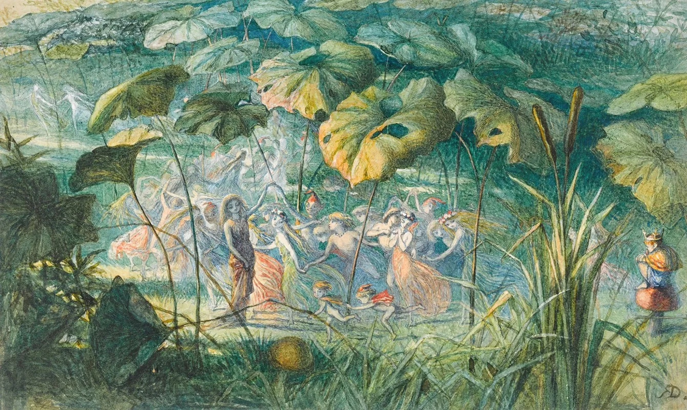 In Fairy Land An Elfin Dance Wall Art by Richard Doyle - High-Resolution Digital Print