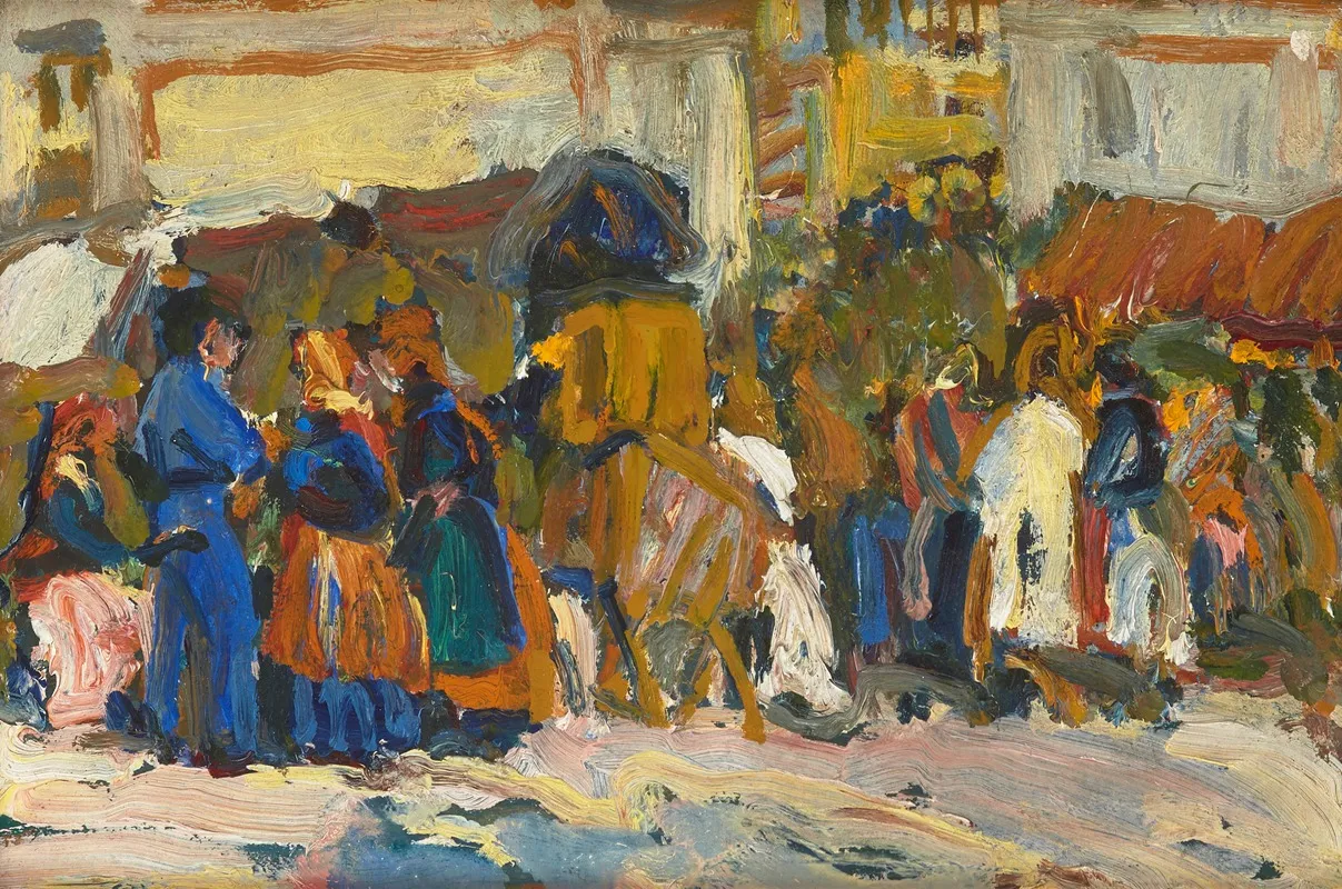 In Front Of Saint Georges In Lviv Sketch