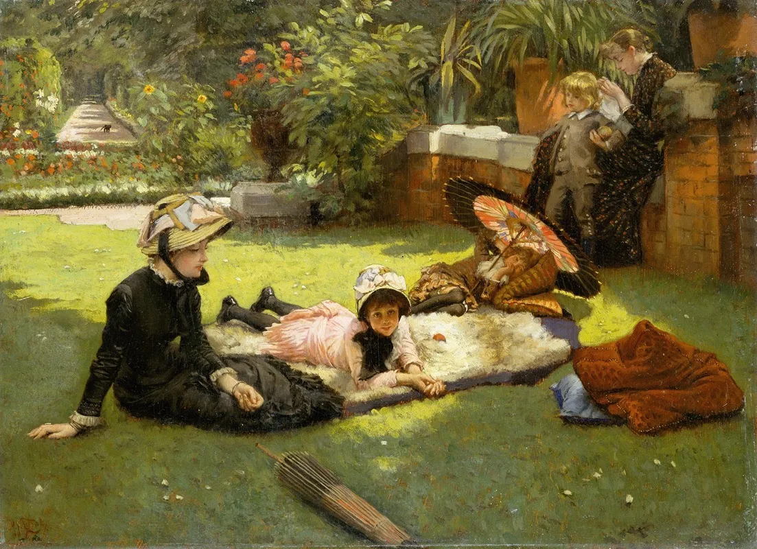 In Full Sunlight En Plein Soleil Wall Art by James Tissot - High-Resolution Digital Print