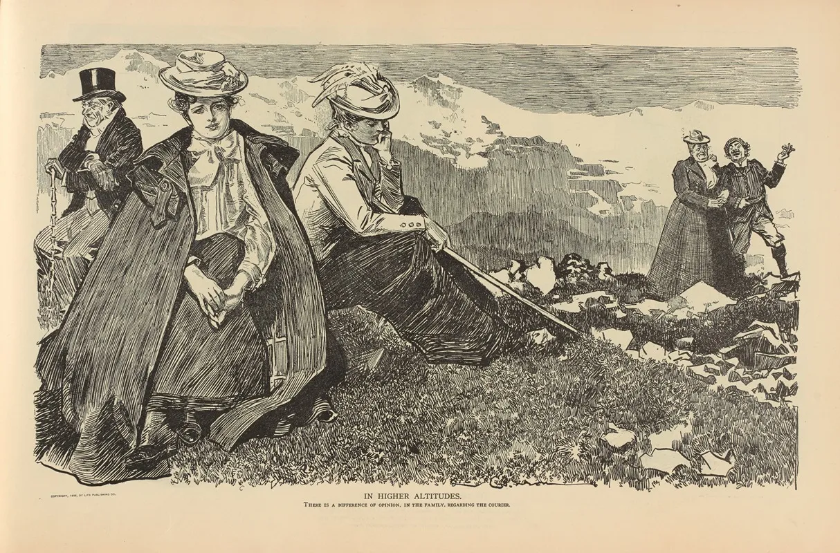 In Higher Altitudes Wall Art by Charles Dana Gibson - High-Resolution Digital Print