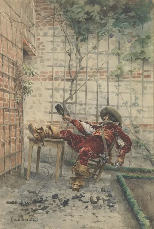 In His Cups Wall Art by Alexandre-Louis Leloir - High-Resolution Digital Print