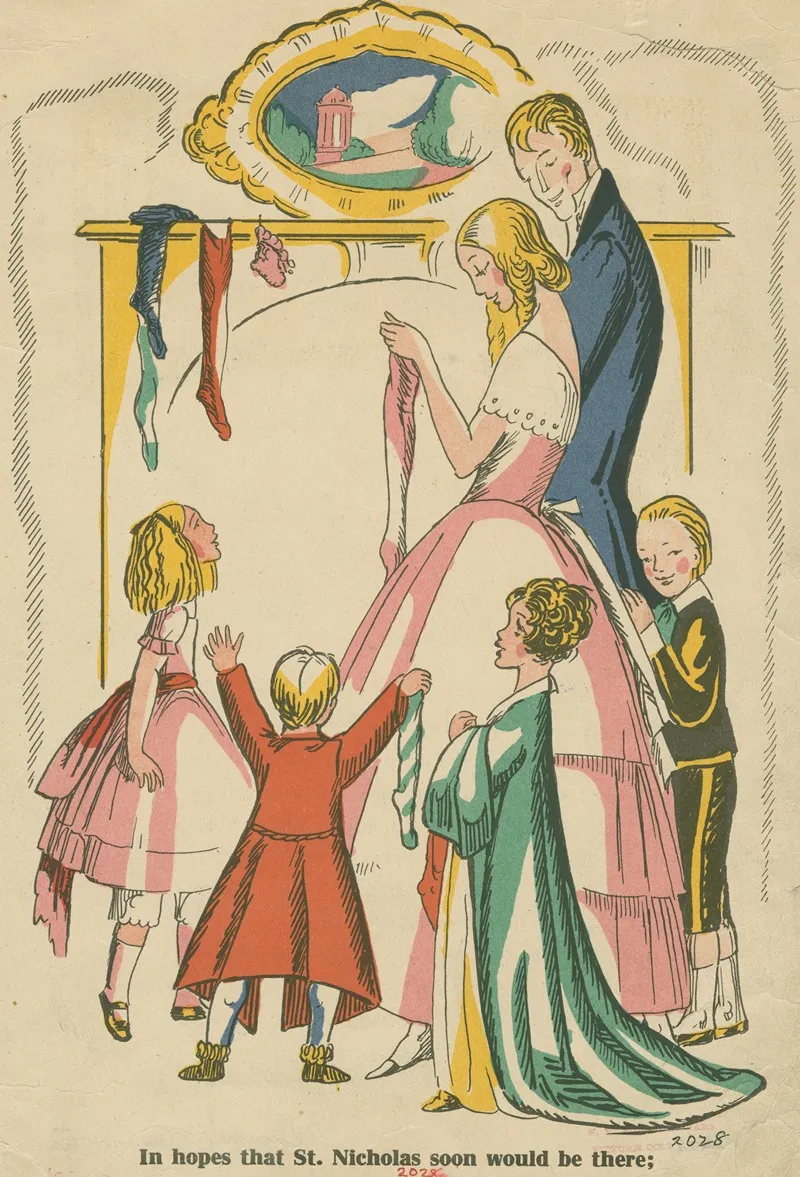 In Hopes That St Nicholas Soon Would Be There Wall Art by Elizabeth MacKinstry - High-Resolution Digital Print