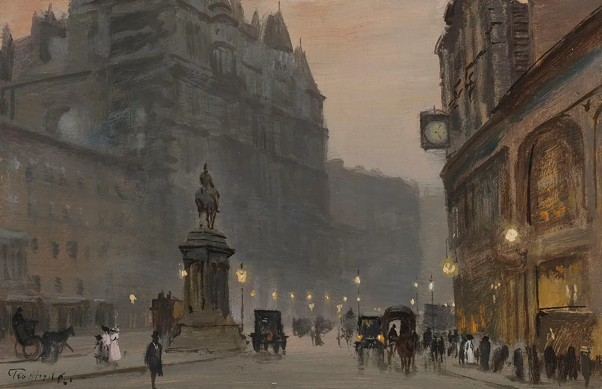 In Knightsbridgegeorge Hyde Pownall 1876 1932 In Knightsbridge And Down Piccadilly By The Green Park
