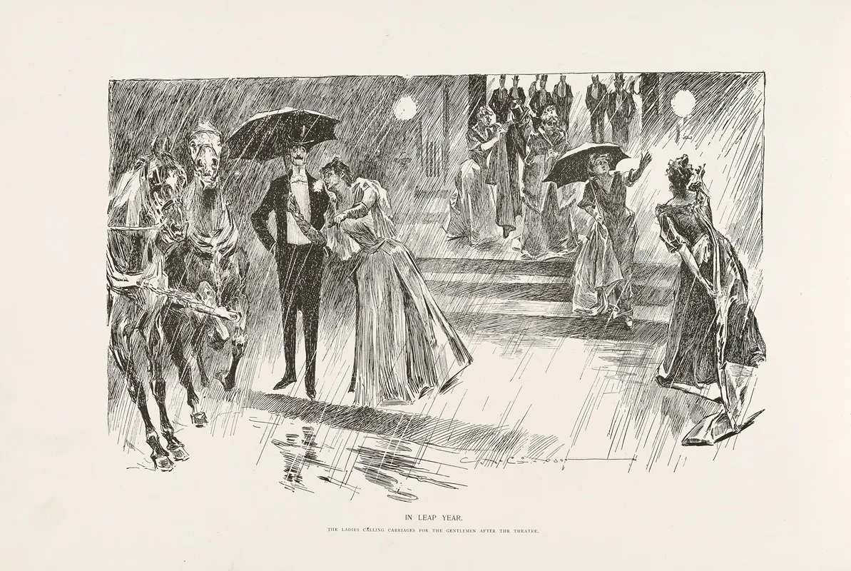 In Leap Year The Ladies Calling Carriages For The Gentlemen After The Theatre