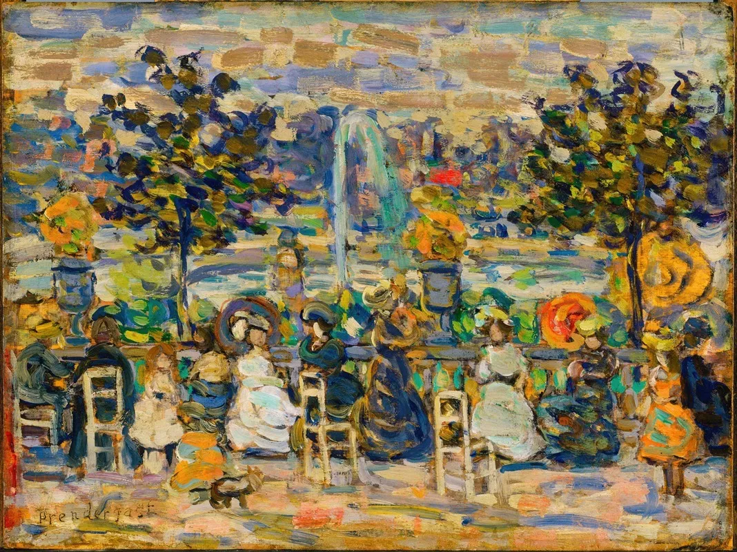 In Luxembourg Gardens Wall Art by Maurice Prendergast - High-Resolution Digital Print