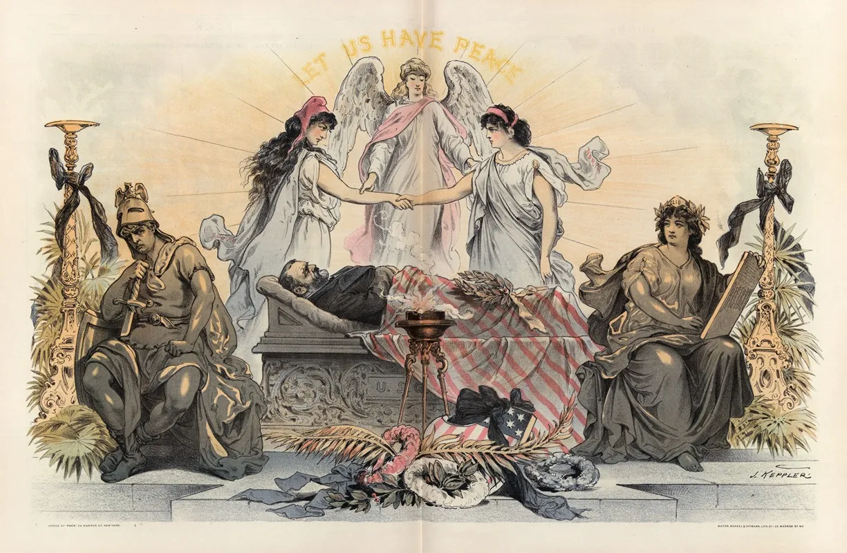 In Memoriam U S Grant Wall Art by Joseph Ferdinand Keppler - High-Resolution Digital Print