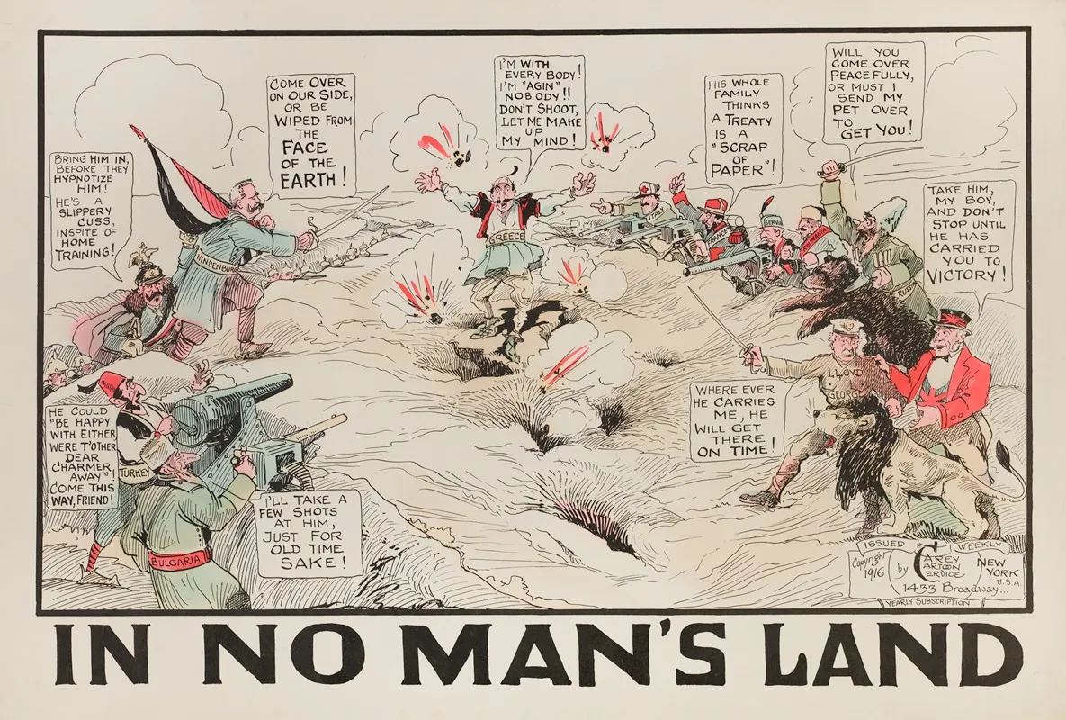 In No Mans Land Wall Art by Carey Cartoon Service - High-Resolution Digital Print
