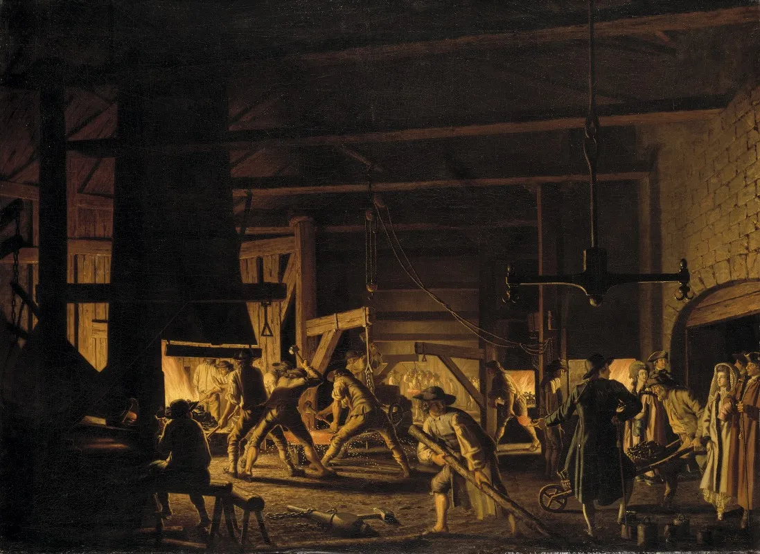 In The Anchor Forge At Soderfors The Smiths Hard At Work