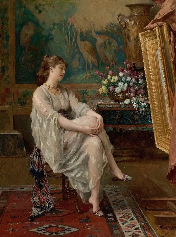 In The Artists Studio 5 Wall Art by Gustave Léonard de Jonghe - High-Resolution Digital Print