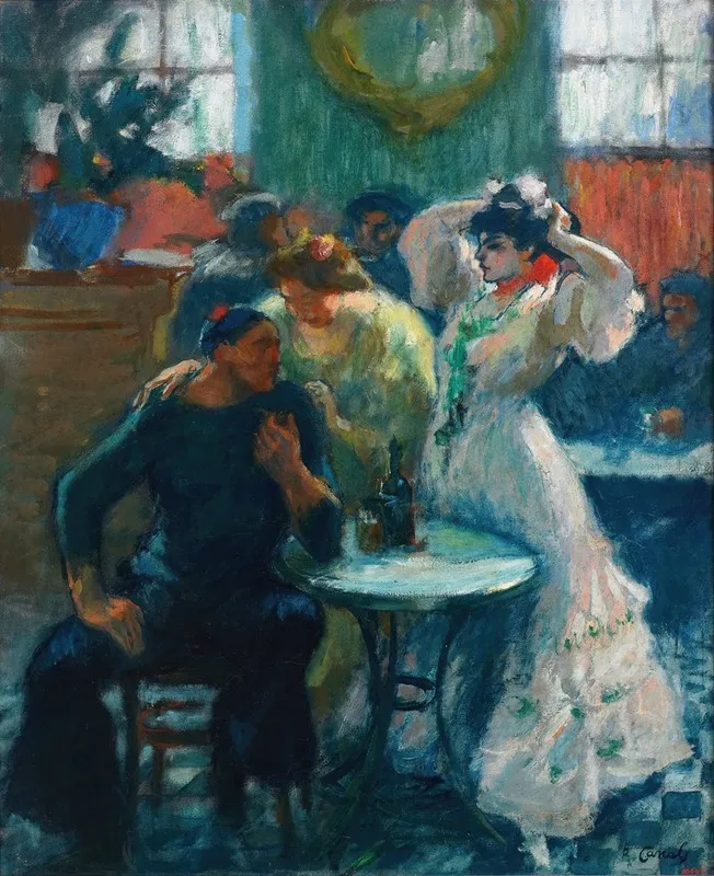 In The Bar Wall Art by Ricard Canals i Llambí - High-Resolution Digital Print