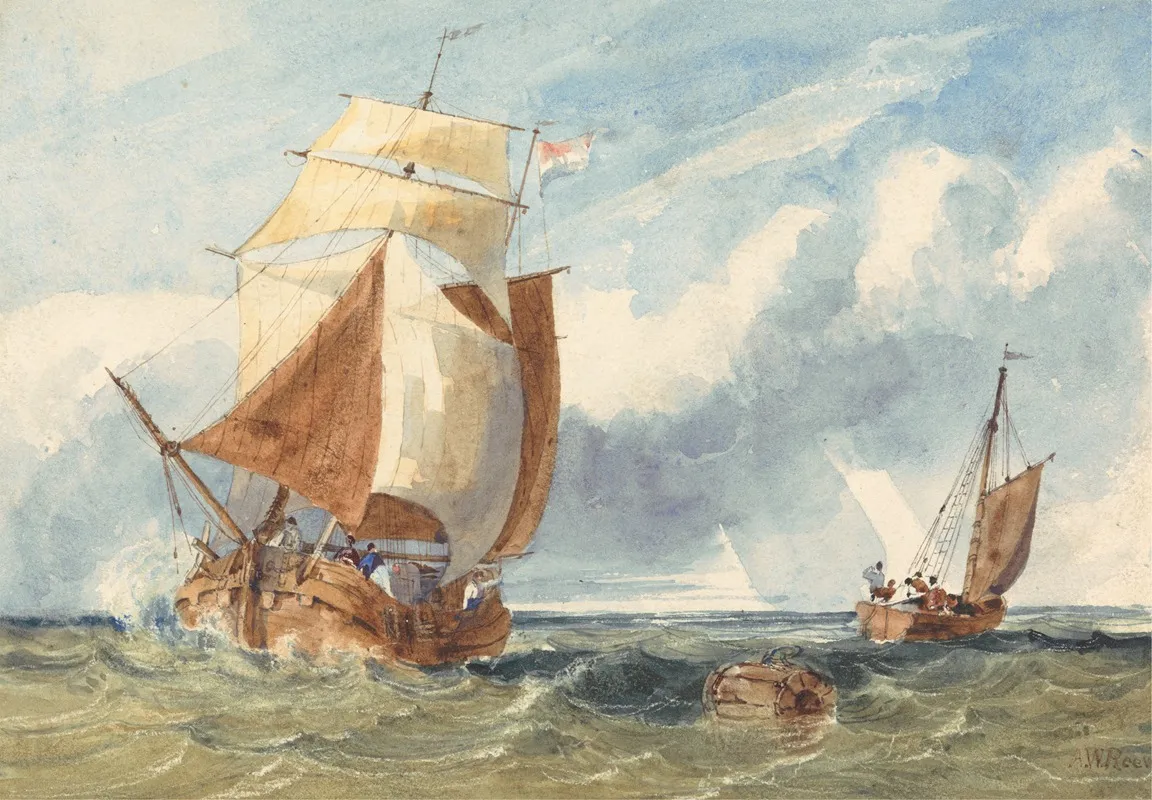 In The Channel Wall Art by Augustus William Reeve - High-Resolution Digital Print