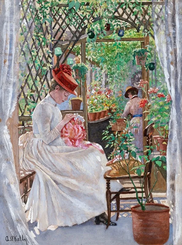 In The Conservatory 2 Wall Art by Aloysius O'Kelly - High-Resolution Digital Print