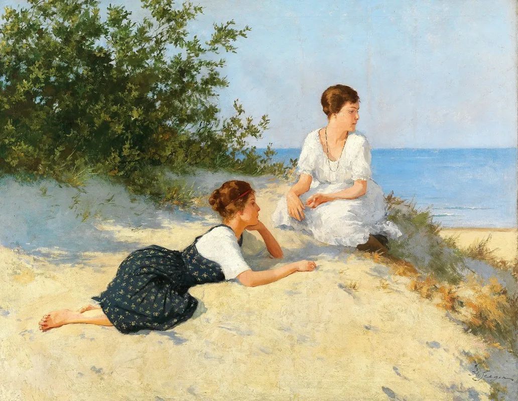 In The Dunes On The Baltic Sea Shore Wall Art by Hermann Seeger - High-Resolution Digital Print