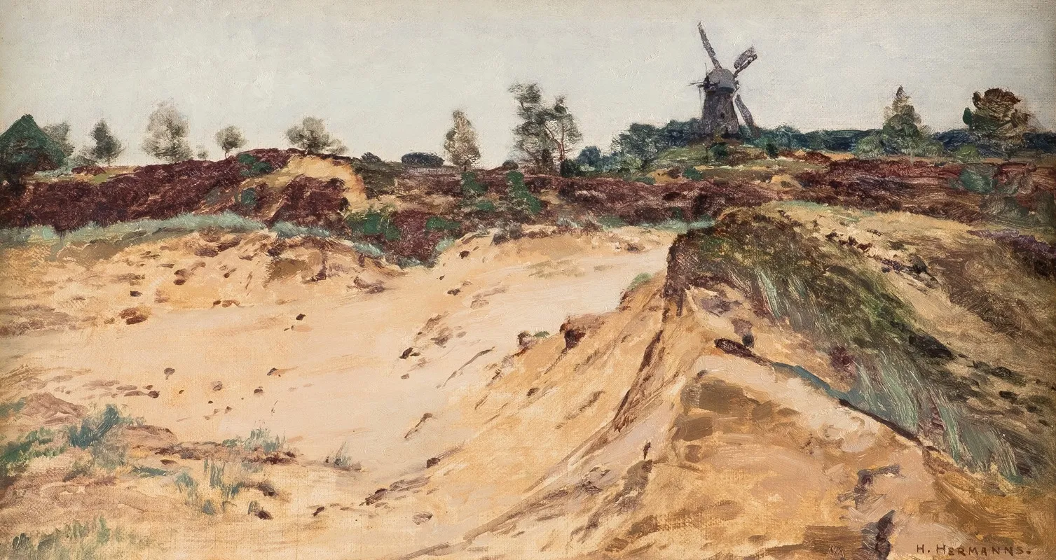 In The Dunes Wall Art by Heinrich Hermanns - High-Resolution Digital Print