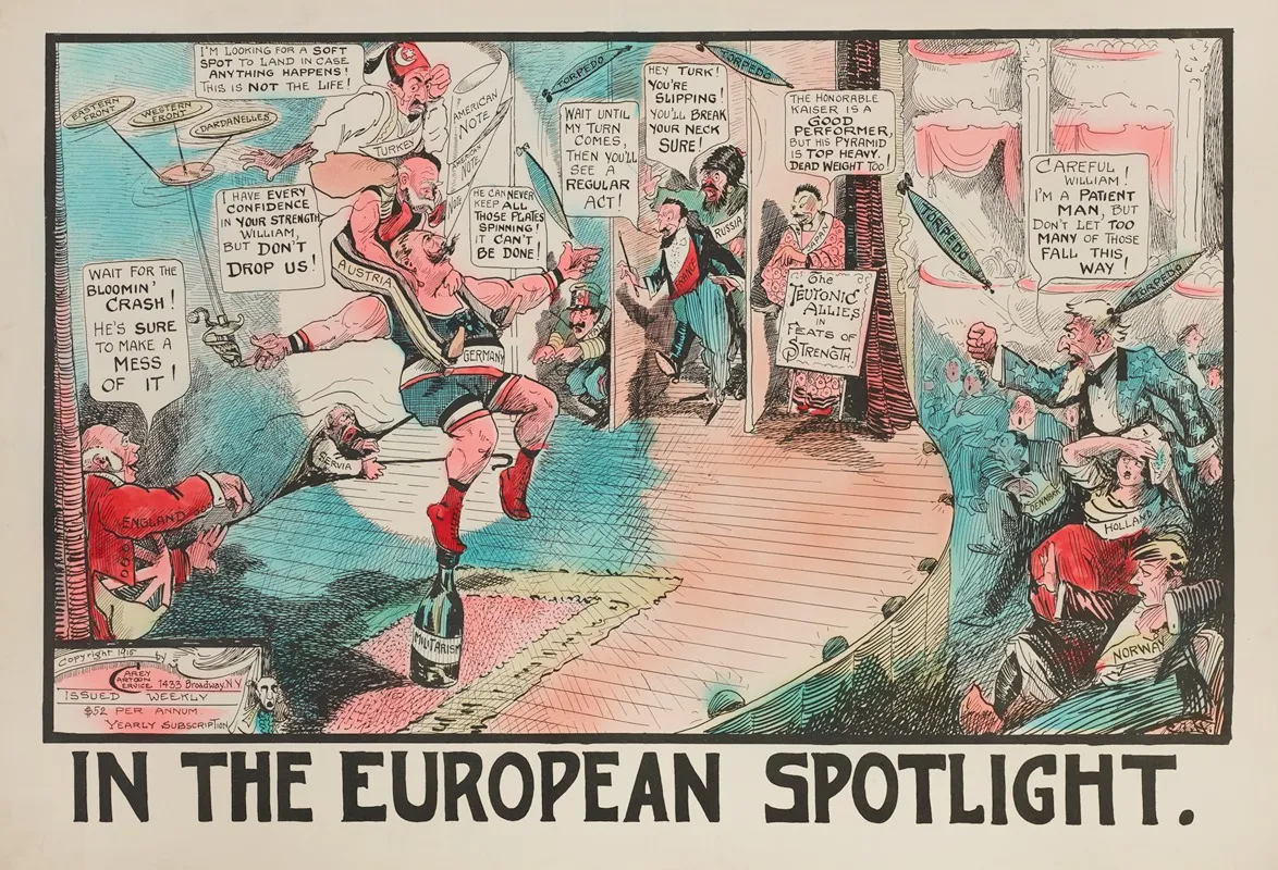 In The European Spotlight Wall Art by Carey Cartoon Service - High-Resolution Digital Print