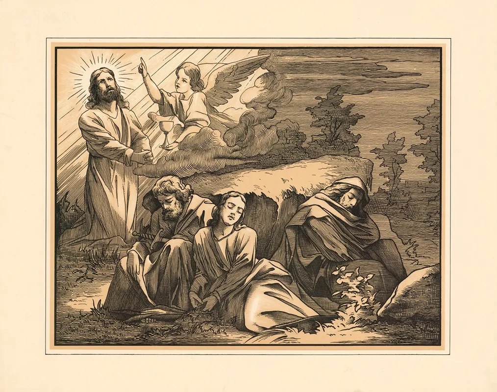 In The Garden Of Gethsemane Wall Art by Aschendorff - High-Resolution Digital Print