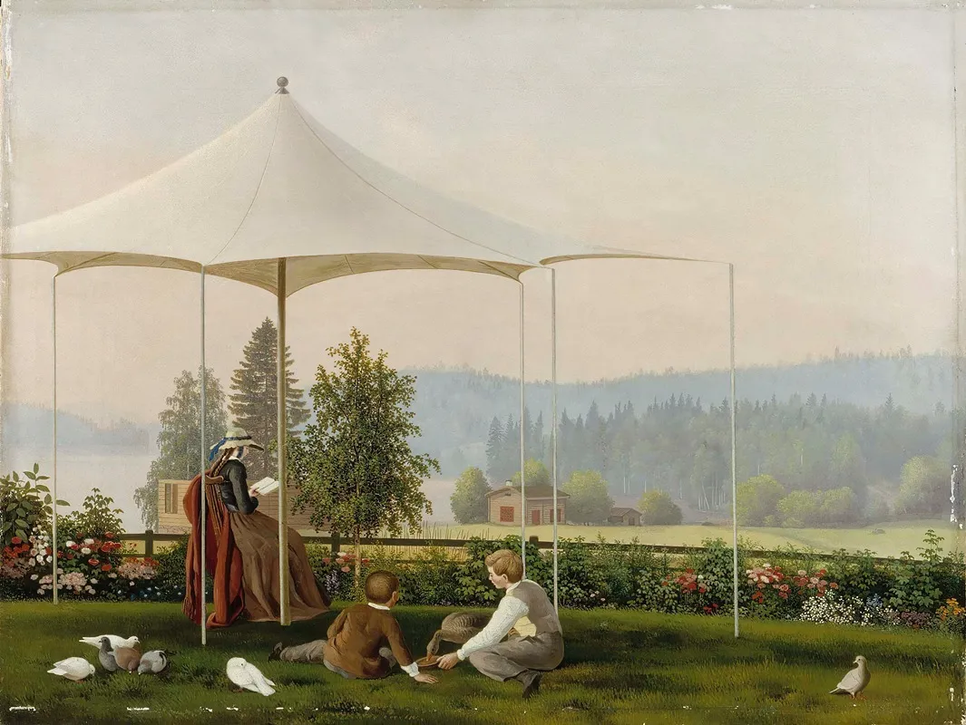 In The Garden Of Haminalahti Wall Art by Ferdinand von Wright - High-Resolution Digital Print